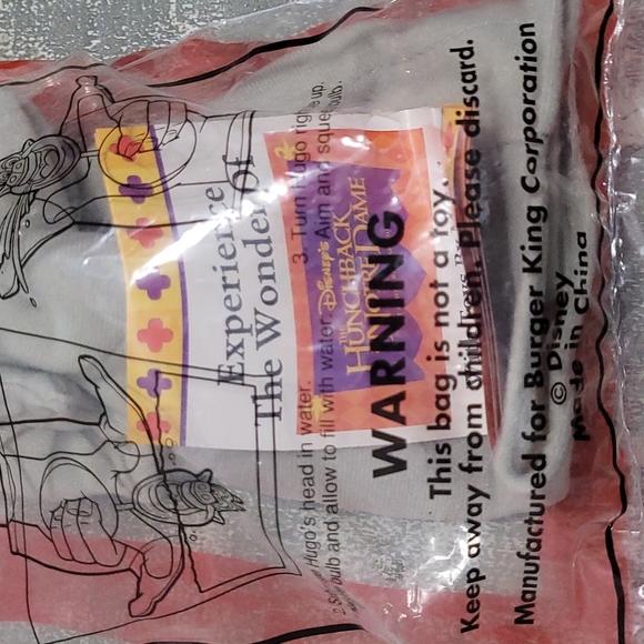 BURGER KING HUNCHBACK OF NOTRE DAME HUGO Puppet by Burger King NIP. - Picture 3 of 6